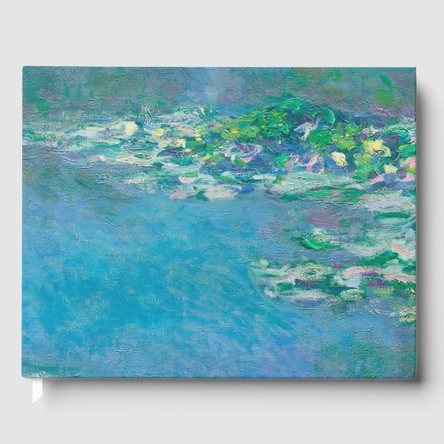 Waterlilies by Claude Monet Fine Art Painting Guest Book (Front)