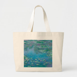 Waterlilies by Claude Monet Fine Art Painting Large Tote Bag