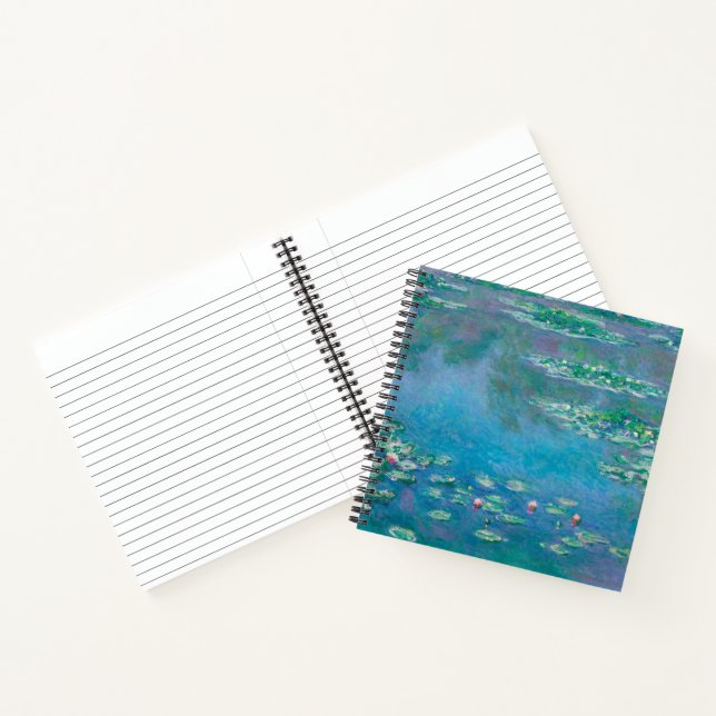 Waterlilies by Claude Monet Fine Art Painting Notebook (Inside)