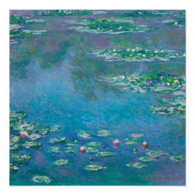 Waterlilies by Claude Monet Fine Art Painting Poster (Front)
