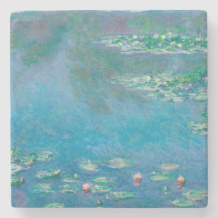 Waterlilies by Claude Monet Fine Art Painting Stone Coaster
