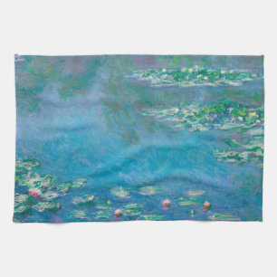 Waterlilies by Claude Monet Fine Art Painting Tea Towel