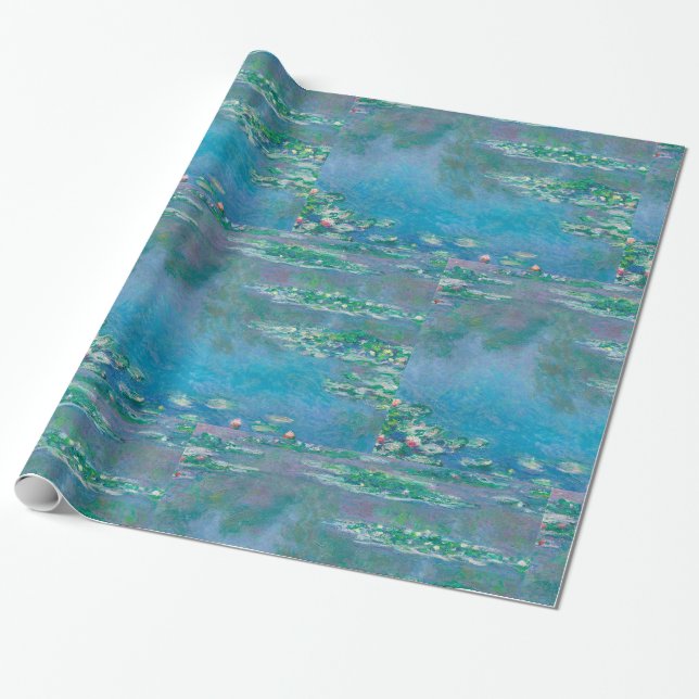 Waterlilies by Claude Monet Fine Art Painting Wrapping Paper (Unrolled)