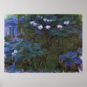 Waterlilies by Claude Monet, Vintage Fine Art Poster