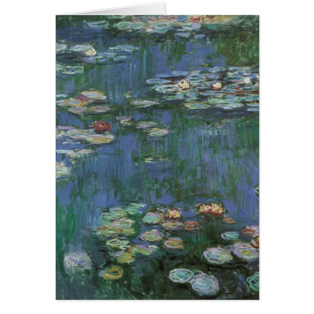 Waterlilies by Claude Monet, Vintage Flowers (Front)