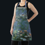Waterlilies by Claude Monet, Vintage Flowers Apron<br><div class="desc">Waterlilies (1916) by Claude Monet. Water Lilies is a vintage impressionism fine art floral painting. Monet's spring season flower garden in Giverny, France. This landscape is one of many variations of water lily paintings that Monet painted by his pond. About the artist: Claude Monet (1840-1926) was a founder of the...</div>
