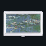 Waterlilies by Claude Monet, Vintage Flowers Business Card Holder<br><div class="desc">Waterlilies (1916) by Claude Monet. Water Lilies is a vintage impressionism fine art floral painting. Monet's spring season flower garden in Giverny, France. This landscape is one of many variations of water lily paintings that Monet painted by his pond. About the artist: Claude Monet (1840-1926) was a founder of the...</div>