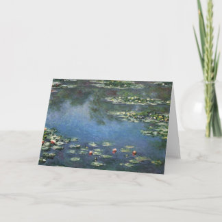 Waterlilies by Claude Monet, Vintage Flowers Card