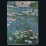 Waterlilies by Claude Monet, Vintage Flowers Clipboard<br><div class="desc">Waterlilies (1916) by Claude Monet. Water Lilies is a vintage impressionism fine art floral painting. Monet's spring season flower garden in Giverny, France. This landscape is one of many variations of water lily paintings that Monet painted by his pond. About the artist: Claude Monet (1840-1926) was a founder of the...</div>
