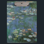 Waterlilies by Claude Monet, Vintage Flowers Clipboard<br><div class="desc">Waterlilies (1916) by Claude Monet. Water Lilies is a vintage impressionism fine art floral painting. Monet's spring season flower garden in Giverny, France. This landscape is one of many variations of water lily paintings that Monet painted by his pond. About the artist: Claude Monet (1840-1926) was a founder of the...</div>