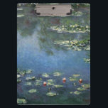 Waterlilies by Claude Monet, Vintage Flowers Clipboard<br><div class="desc">Water Lilies (1906) by Claude Monet is a vintage impressionism fine art landscape floral painting. It is one of many variations of water lily paintings that Monet painted in his flower garden in Giverny, France. Waterlily flowers in a spring season pond. About the artist: Claude Monet (1840-1926) was a founder...</div>