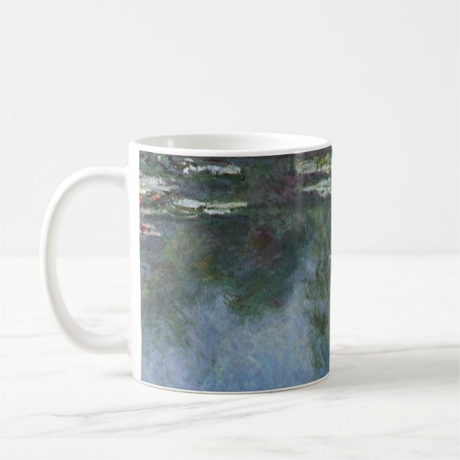 Waterlilies by Claude Monet, Vintage Flowers Coffee Mug (Left)