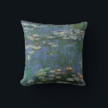 Waterlilies by Claude Monet, Vintage Flowers Cushion<br><div class="desc">Waterlilies (1916) by Claude Monet. Water Lilies is a vintage impressionism fine art floral painting. Monet's spring season flower garden in Giverny, France. This landscape is one of many variations of water lily paintings that Monet painted by his pond. About the artist: Claude Monet (1840-1926) was a founder of the...</div>