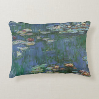 Waterlilies by Claude Monet, Vintage Flowers Decorative Cushion