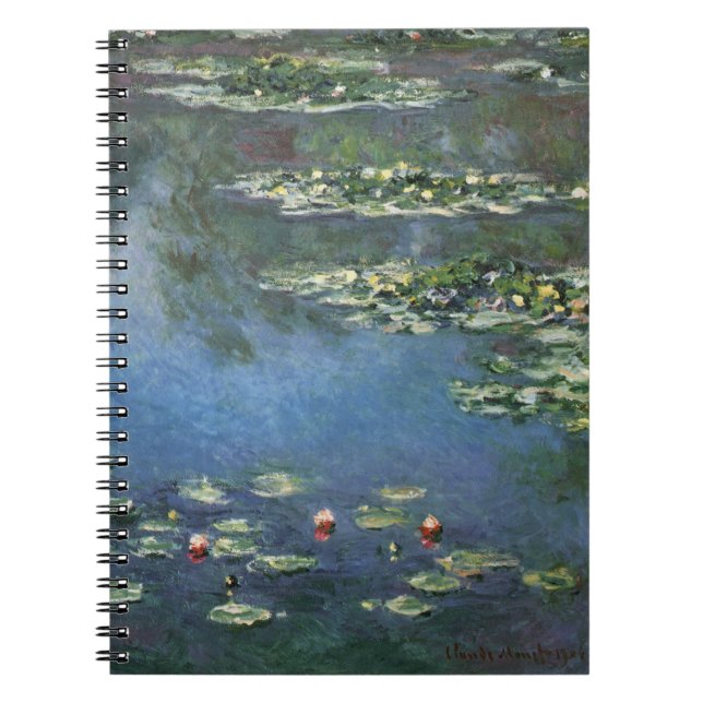 Waterlilies by Claude Monet, Vintage Flowers Notebook (Front)