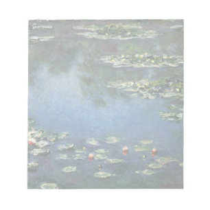 Waterlilies by Claude Monet, Vintage Flowers Notepad