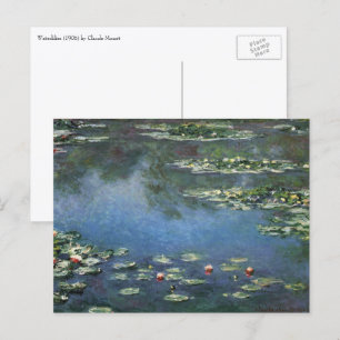 Waterlilies by Claude Monet, Vintage Flowers Postcard