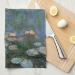 Waterlilies by Claude Monet, Vintage Flowers Tea Towel<br><div class="desc">Waterlilies (1916) by Claude Monet. Water Lilies is a vintage impressionism fine art floral painting. Monet's spring season flower garden in Giverny, France. This landscape is one of many variations of water lily paintings that Monet painted by his pond. About the artist: Claude Monet (1840-1926) was a founder of the...</div>