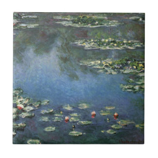 Waterlilies by Claude Monet, Vintage Flowers Tile