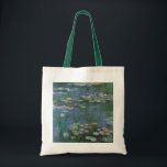 Waterlilies by Claude Monet, Vintage Flowers Tote Bag<br><div class="desc">Waterlilies (1916) by Claude Monet. Water Lilies is a vintage impressionism fine art floral painting. Monet's spring season flower garden in Giverny, France. This landscape is one of many variations of water lily paintings that Monet painted by his pond. About the artist: Claude Monet (1840-1926) was a founder of the...</div>