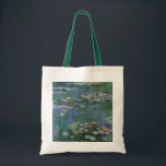 Waterlilies by Claude Monet, Vintage Flowers Tote Bag<br><div class="desc">Waterlilies (1916) by Claude Monet. Water Lilies is a vintage impressionism fine art floral painting. Monet's spring season flower garden in Giverny, France. This landscape is one of many variations of water lily paintings that Monet painted by his pond. About the artist: Claude Monet (1840-1926) was a founder of the...</div>