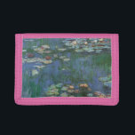 Waterlilies by Claude Monet, Vintage Flowers Tri-fold Wallet<br><div class="desc">Waterlilies (1916) by Claude Monet. Water Lilies is a vintage impressionism fine art floral painting. Monet's spring season flower garden in Giverny, France. This landscape is one of many variations of water lily paintings that Monet painted by his pond. About the artist: Claude Monet (1840-1926) was a founder of the...</div>