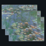 Waterlilies by Claude Monet, Vintage Flowers Wrapping Paper Sheet<br><div class="desc">Waterlilies (1916) by Claude Monet. Water Lilies is a vintage impressionism fine art floral painting. Monet's spring season flower garden in Giverny, France. This landscape is one of many variations of water lily paintings that Monet painted by his pond. About the artist: Claude Monet (1840-1926) was a founder of the...</div>