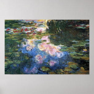 Waterlilies by Claude Monet, Vintage Garden Art Poster