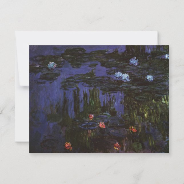 Waterlilies by Claude Monet, Vintage Impressionism (Front)
