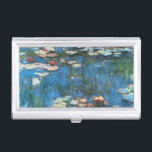 Waterlilies by Claude Monet, Vintage Impressionism Business Card Holder<br><div class="desc">Waterlilies (1914) by Claude Monet is a vintage impressionist fine art nature painting. One of many variations of water lily floral paintings that Monet painted by the pond in his flower garden in Giverny, France. About the artist: Claude Monet (1840-1926) was a founder of the French impressionist painting movement with...</div>