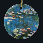 Waterlilies by Claude Monet, Vintage Impressionism Ceramic Tree Decoration<br><div class="desc">Waterlilies (1914) by Claude Monet is a vintage impressionist fine art nature painting. One of many variations of water lily floral paintings that Monet painted by the pond in his flower garden in Giverny, France. About the artist: Claude Monet (1840-1926) was a founder of the French impressionist painting movement with...</div>