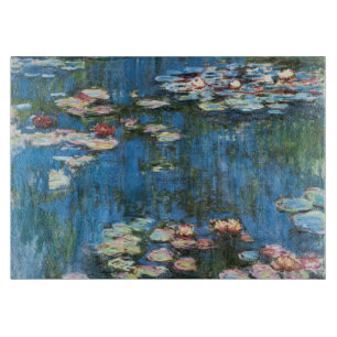 Waterlilies by Claude Monet, Vintage Impressionism Cutting Board