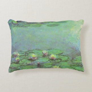 Waterlilies by Claude Monet, Vintage Impressionism Decorative Cushion