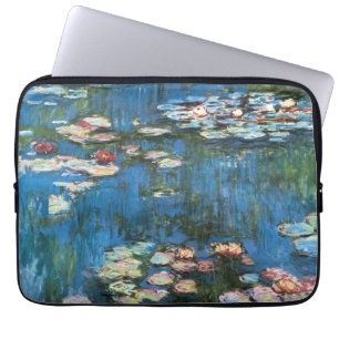 Waterlilies by Claude Monet, Vintage Impressionism Laptop Sleeve