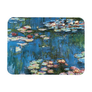 Waterlilies by Claude Monet, Vintage Impressionism Magnet