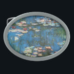 Waterlilies by Claude Monet, Vintage Impressionism Oval Belt Buckle<br><div class="desc">Waterlilies (1914) by Claude Monet is a vintage impressionist fine art nature painting. One of many variations of water lily floral paintings that Monet painted by the pond in his flower garden in Giverny, France. About the artist: Claude Monet (1840-1926) was a founder of the French impressionist painting movement with...</div>