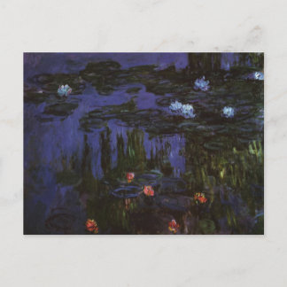 Waterlilies by Claude Monet, Vintage Impressionism Postcard