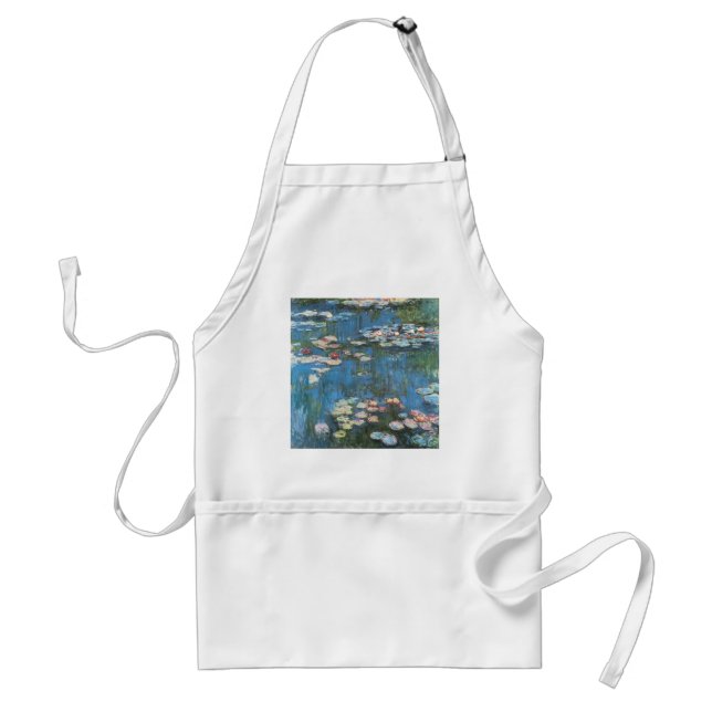 Waterlilies by Claude Monet, Vintage Impressionism Standard Apron (Front)