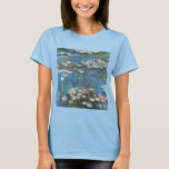 Waterlilies by Claude Monet, Vintage Impressionism T-Shirt<br><div class="desc">Waterlilies (1914) by Claude Monet is a vintage impressionist fine art nature painting. One of many variations of water lily floral paintings that Monet painted by the pond in his flower garden in Giverny, France. About the artist: Claude Monet (1840-1926) was a founder of the French impressionist painting movement with...</div>