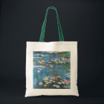 Waterlilies by Claude Monet, Vintage Impressionism Tote Bag<br><div class="desc">Waterlilies (1914) by Claude Monet is a vintage impressionist fine art nature painting. One of many variations of water lily floral paintings that Monet painted by the pond in his flower garden in Giverny, France. About the artist: Claude Monet (1840-1926) was a founder of the French impressionist painting movement with...</div>