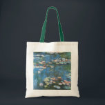 Waterlilies by Claude Monet, Vintage Impressionism Tote Bag<br><div class="desc">Waterlilies (1914) by Claude Monet is a vintage impressionist fine art nature painting. One of many variations of water lily floral paintings that Monet painted by the pond in his flower garden in Giverny, France. About the artist: Claude Monet (1840-1926) was a founder of the French impressionist painting movement with...</div>