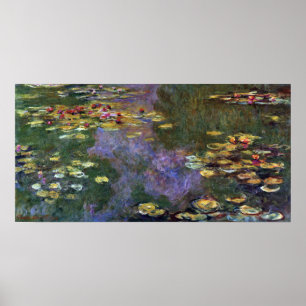 Waterlilies by Claude Monet, Vintage Nature Art Poster