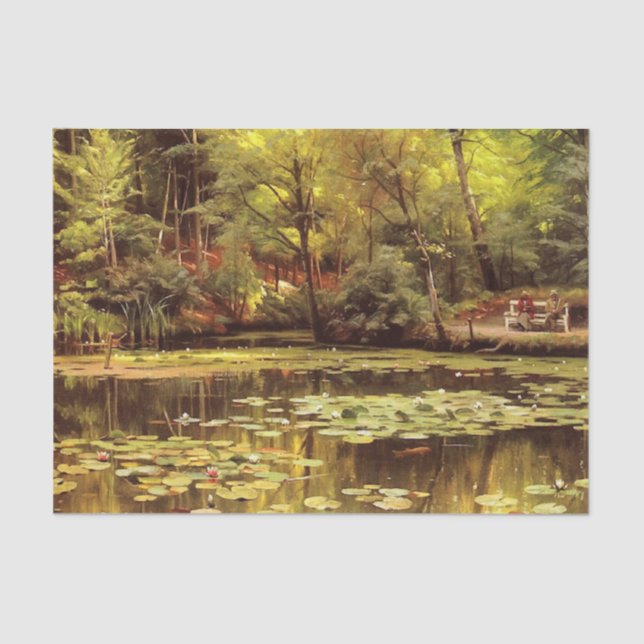 Waterlilies by Peder Mork Monsted Tissue Paper (Front)