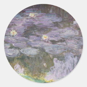 Waterlilies Classic Round Sticker