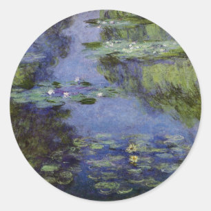 Waterlilies Classic Round Sticker
