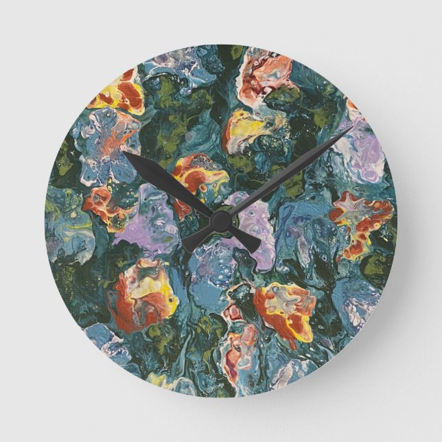 Waterlilies-ish Round Clock (Front)