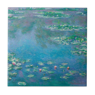"WATERLILIES" MONET FINE ART CERAMIC TILE