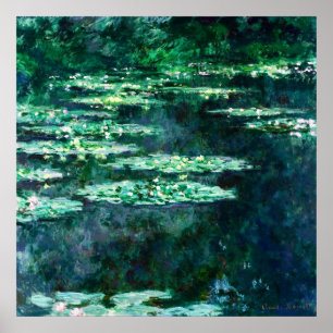 Waterlilies painting by Claude Monet Poster
