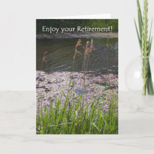 Waterlilies Retirement Card