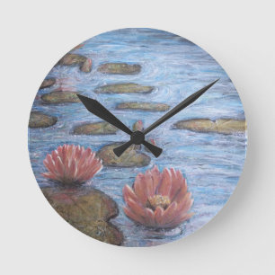 Waterlilies  round clock